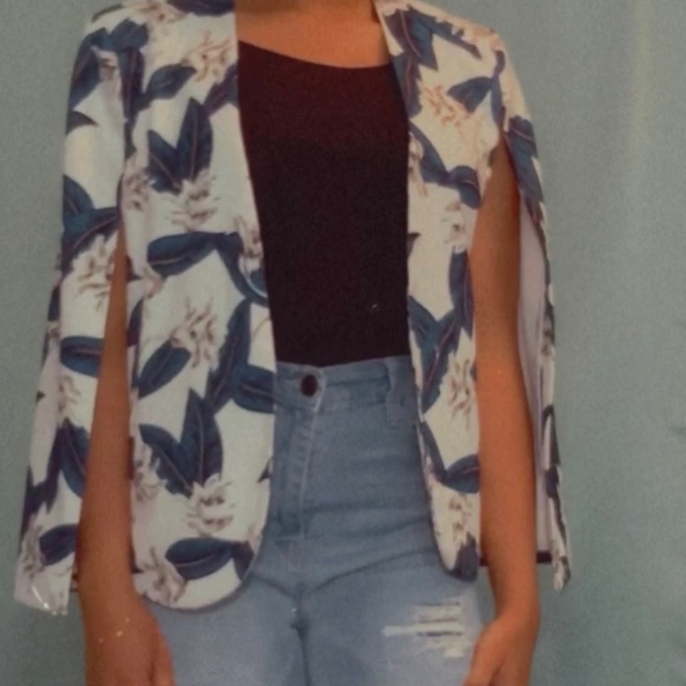 Floral patterned cape